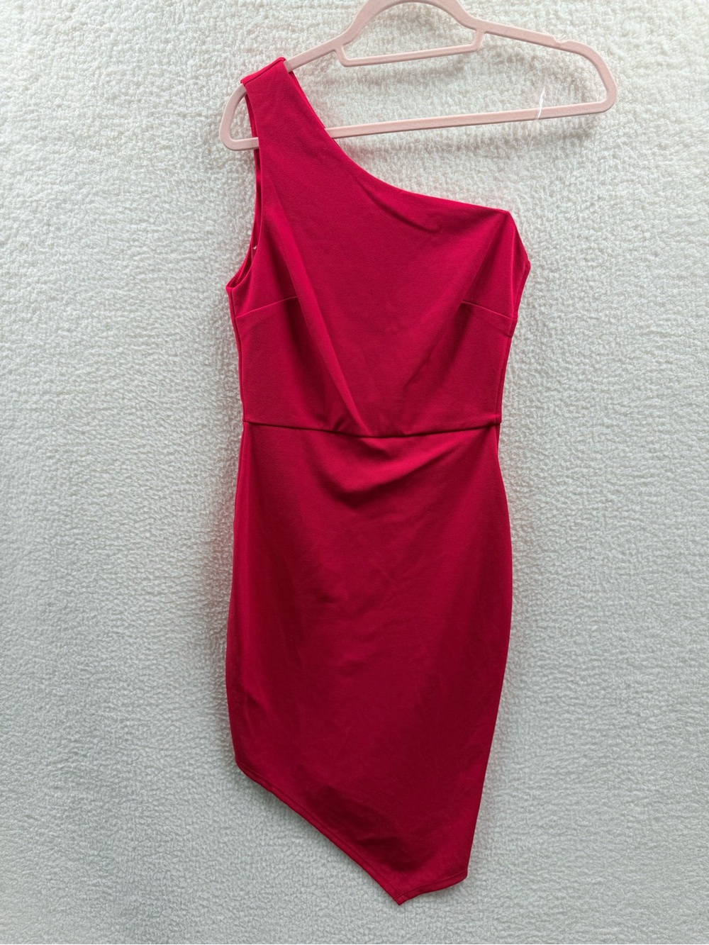 Crystal sky One Shoulder Red Asymmetric Cocktail Dress Size S New